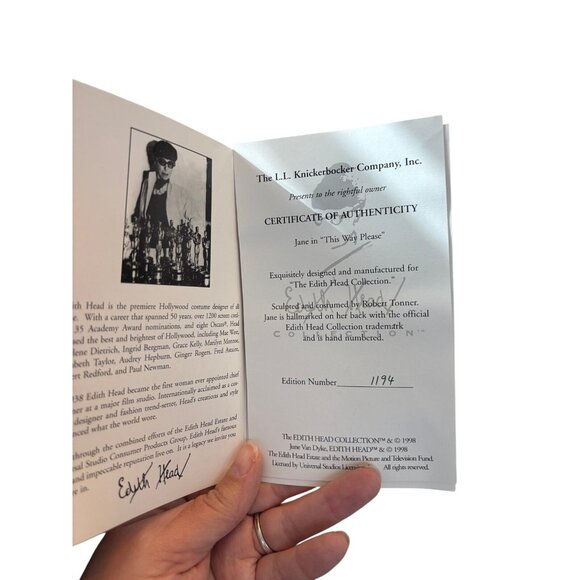 Edith Head Doll Collection Jane This Way Please Porcelain Doll Robert Tonner - Picture 4 of 6